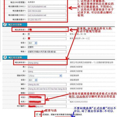 提交域名注册申请并付款