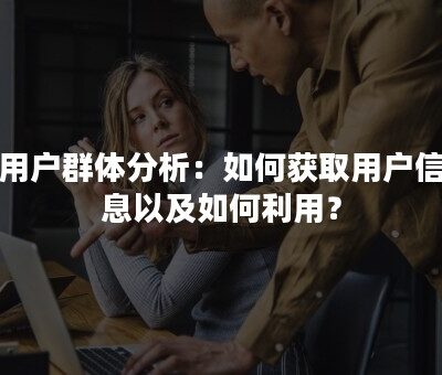 庞大用户群体的数据挑战